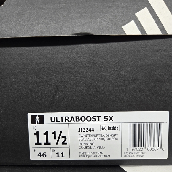 New Adidas UltraBoost 5X White Pure Teal JI3244 Men\'s Running Shoes Size 11.5 main image 4